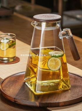 ZMM冷凉水壶玻璃耐高温大容量果汁凉茶壶装白水泡瓶家用大容量水