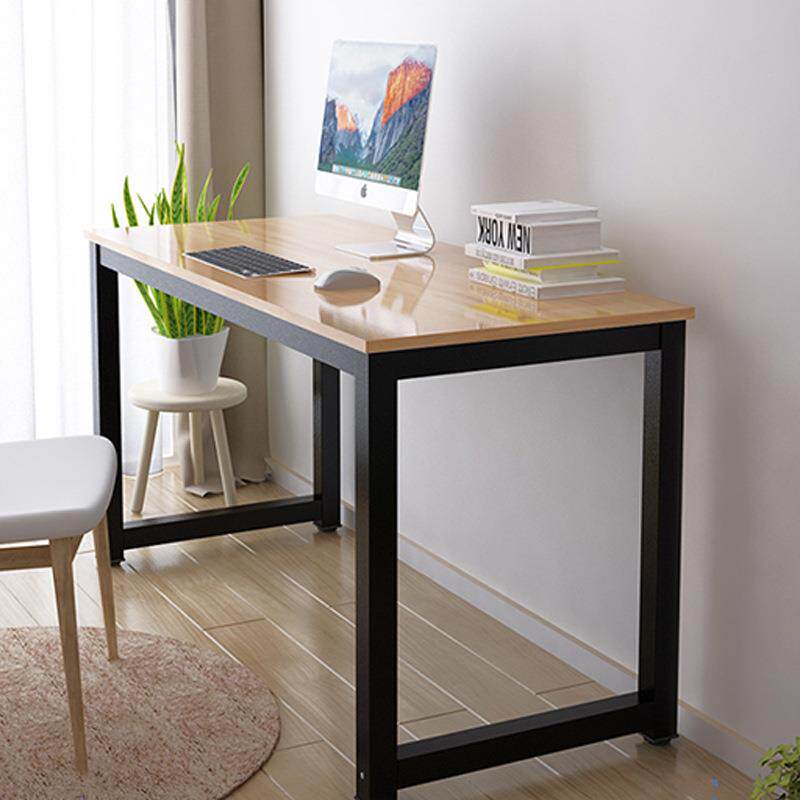 简约电脑桌式家用现代桌子学写字台QE简易桌台钢习木书桌双人办公