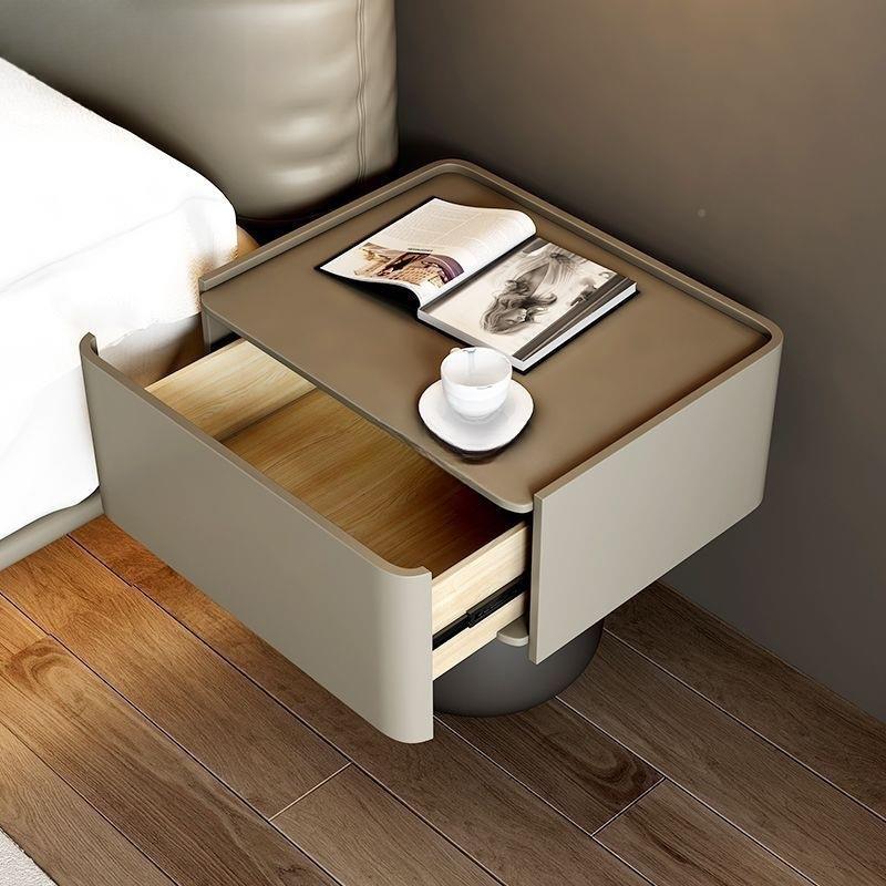 易悬浮实木床头柜现5简约轻奢ZHJ感简创意家用卧室意式202新代款