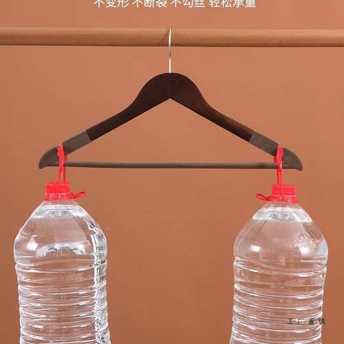 植绒无品牌/实衣木衣架防滑无痕家挂衣撑衣服用木架子木质头柜收