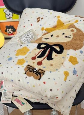 ASJY类母婴秋冬被纯~全毛巾绣被子棉被芯棉纱布超可爱柔级软一体