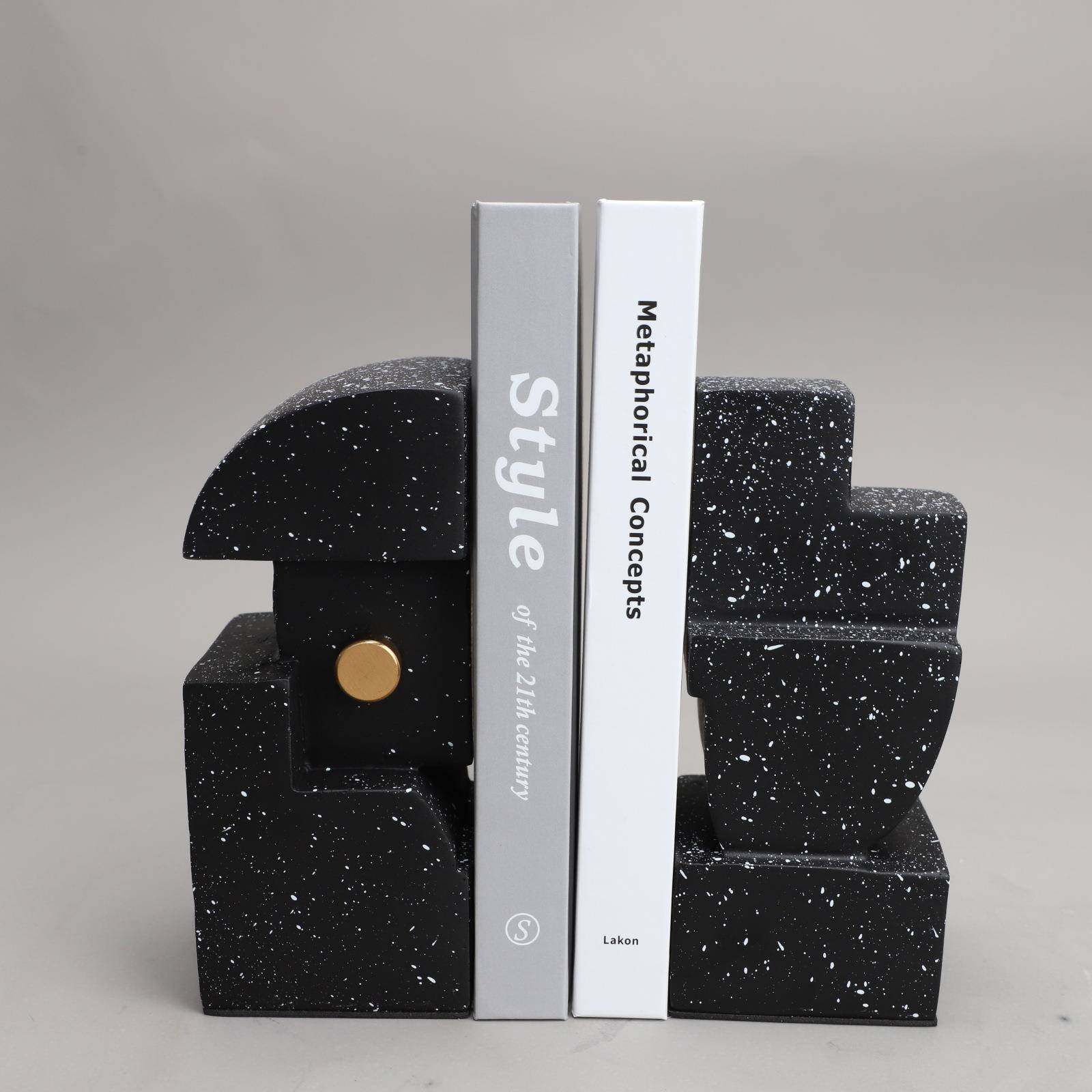 现代书简创VHI意几何书约挡书靠树脂摆件客厅电视室柜柜办公家居