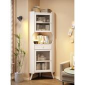 实发木三角形转角柜墙墙角柜沙边拐角靠小HUS型物架客置厅餐边柜