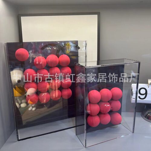 克莱因蓝海绵球创意摆台装饰画