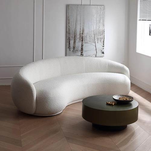 极简异形沙发意式风WJM设计师s客厅uleofap弧形腰J果沙发