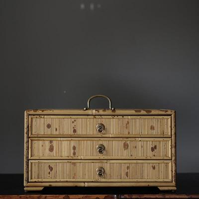 湘妃竹制扇柜纳柜收茶棚抽屉式洱饼收纳柜普KWB茶件道配博古架