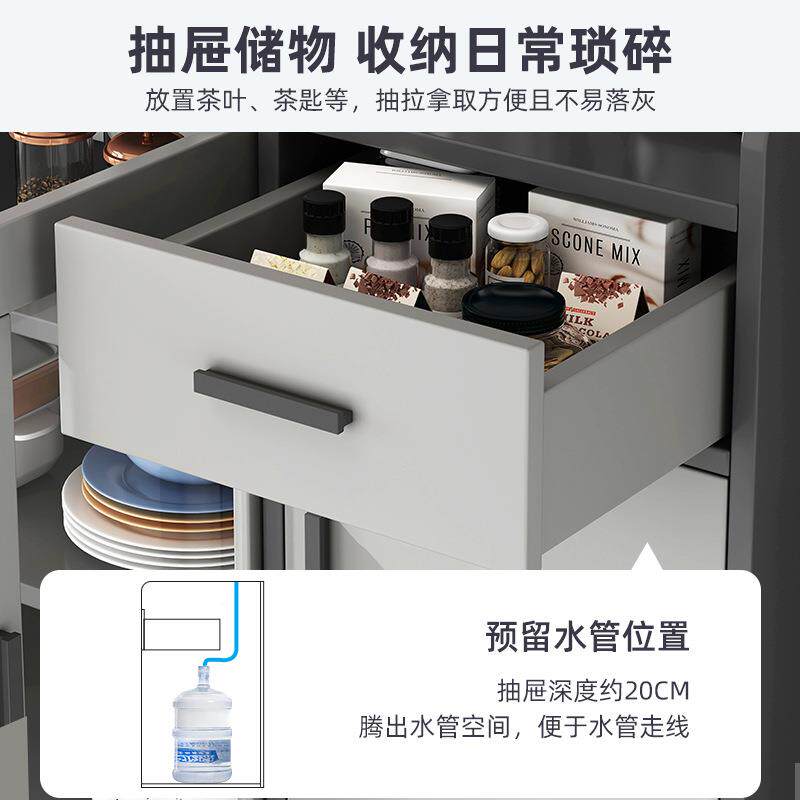 餐边柜靠墙一体奢客厅柜储物墙柜轻厨房靠家用置SKS物柜子简易碗