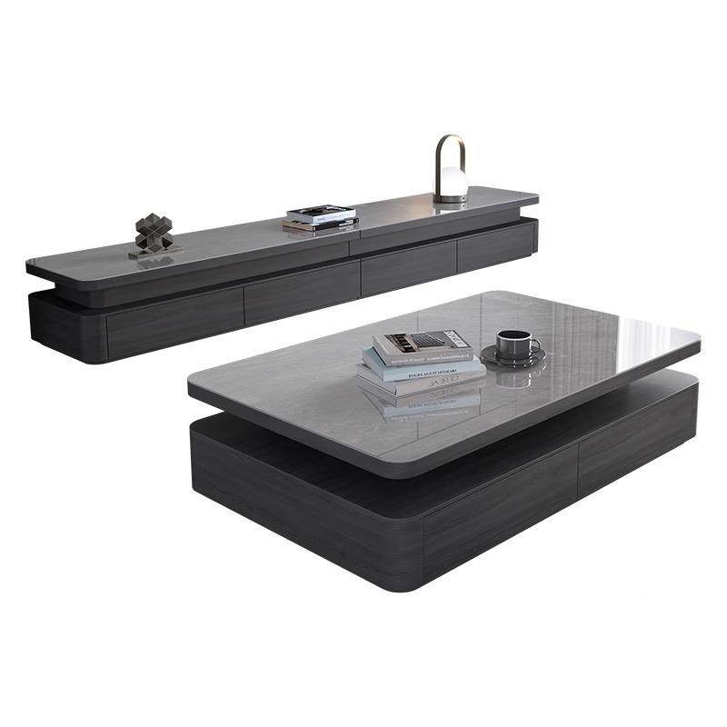 dp岩2025新款客厅家用意式p轻奢茶电视柜组合板JNS现代简约几小户