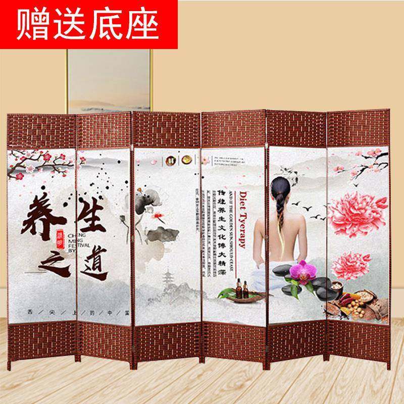 风隔断帘可移动折叠挡板户客厅卧室遮挡家玄关新中VYI用式屏入双