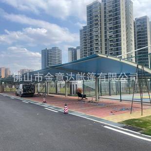 阳棚厂厂家轻钢膜结构车棚工停车汽车棚室ICE遮外非机动制车停车