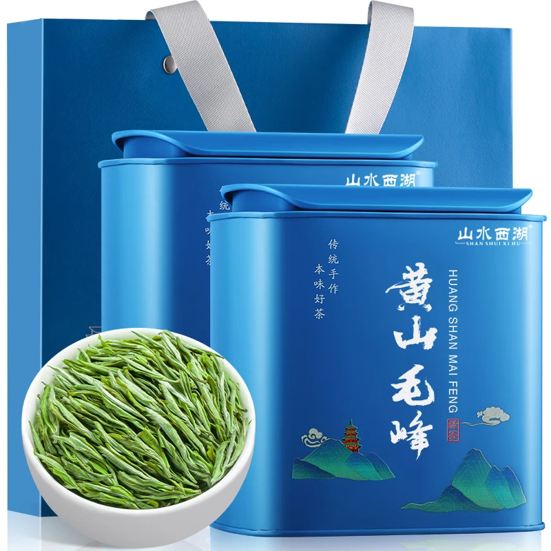山水西湖茶叶 黄山毛峰250g 2025新茶明前绿茶兰花香嫩芽冷泡茶