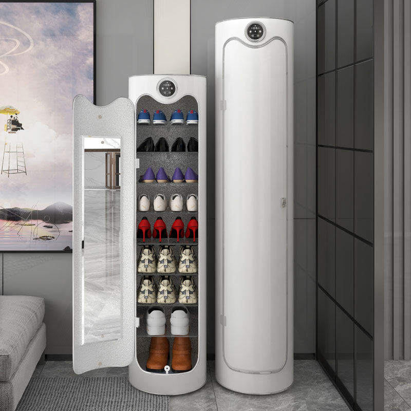 智能电子杀菌消毒旋转鞋柜家用门口入户鞋架省空间圆形穿衣镜整装,收纳整理,鞋柜,淘宝优惠券,粉丝福利购,淘宝优惠卷