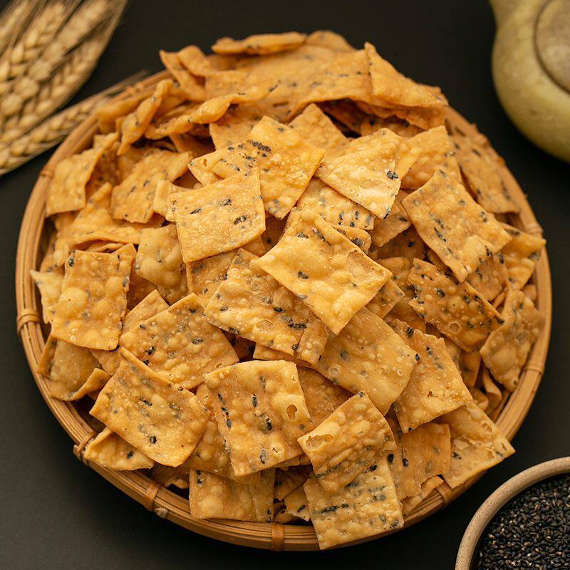 手工老式麻叶叶子馓子零食河南安徽产油炸咸味麻花小吃美食芝麻