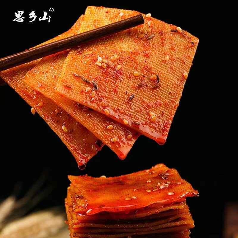 香辣豆干千张湖南平江特产休闲解馋零食豆皮辣条辣片工厂代发