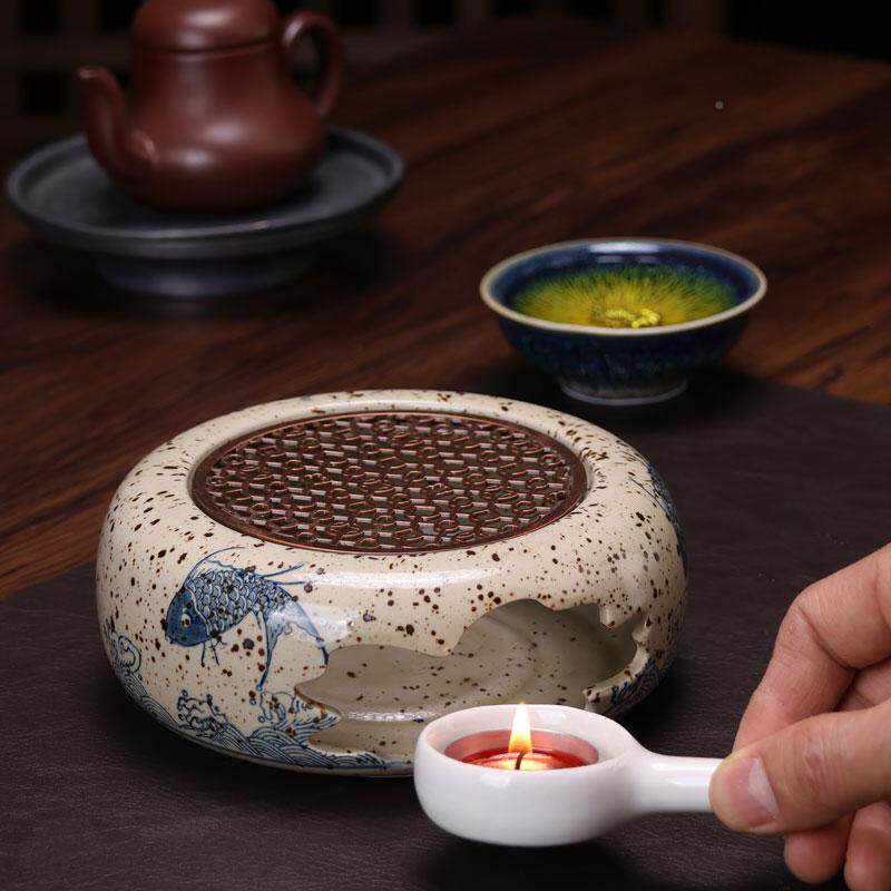 陶烛加热烛火温茶器公道杯保温底座功瓷夫茶具小型泡茶炉暖yq002
