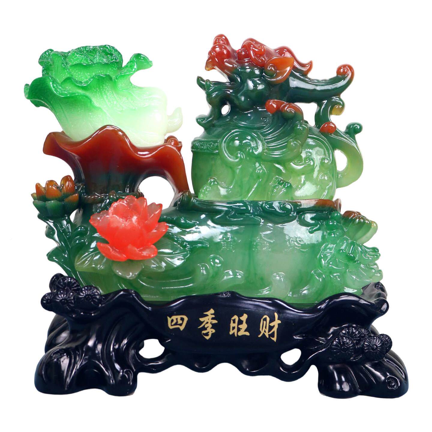 季旺财貔貅摆件玉白菜店铺银台台前装收饰开业大吉生意四季旺财兴