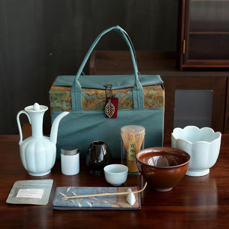 DAO宋点茶器套装茶筅点茶粉兔毫建盏具宋式工茶百戏全套茶具抹代