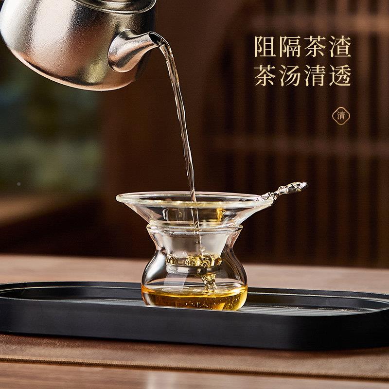 玻璃漏滤锈茶器茶隔漏GUF斗公道杯茶托茶茶叶过滤器不茶钢功夫具