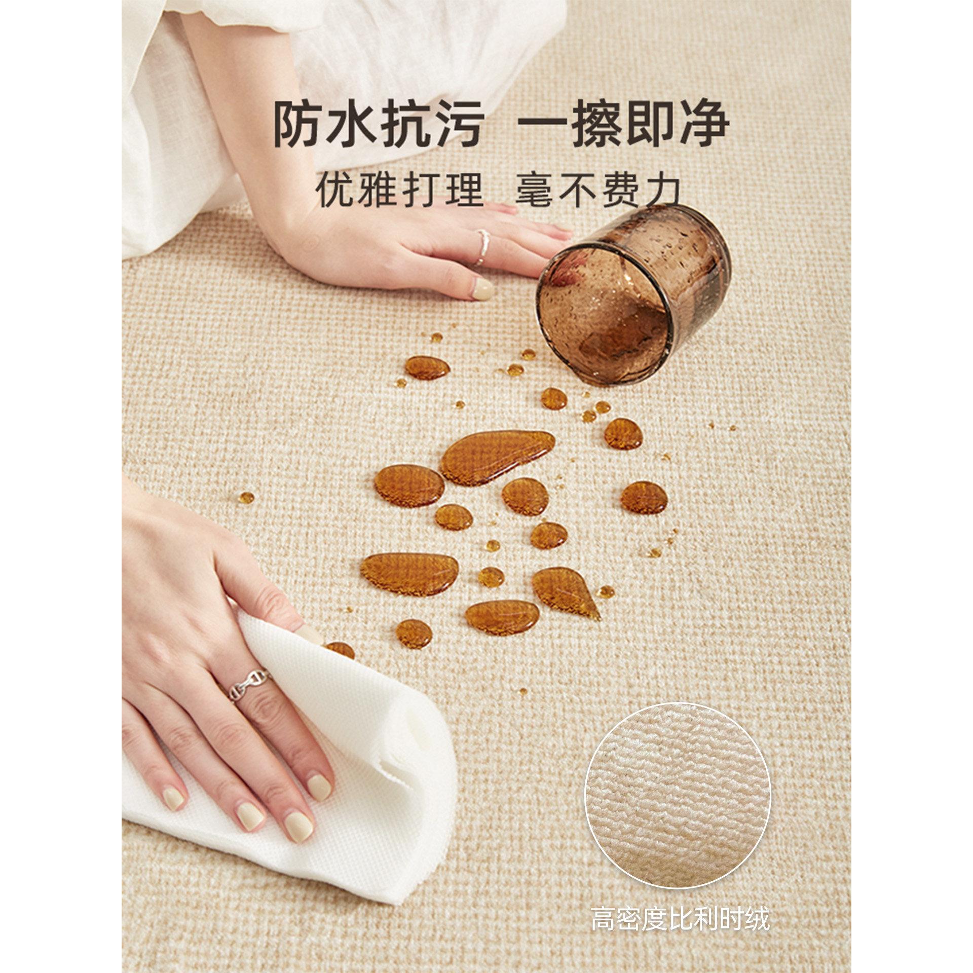 卧室地主毯客厅高级感家用床边毯免洗易可打理擦床前垫卧房MMRJWS