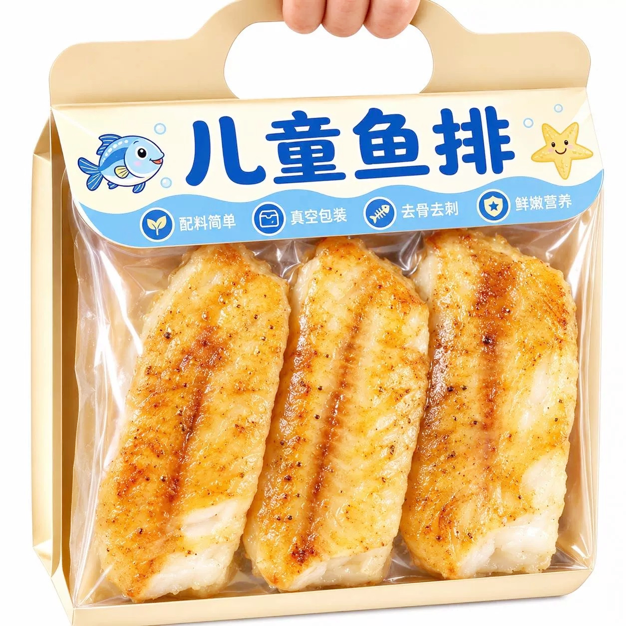 有机无刺无添加罗非鱼排儿童早餐图片