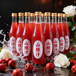 山楂树果汁果味饮料350ml24小瓶装 山楂水饮品 山楂汁儿饮料批特价