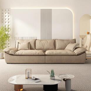 意式极简科技布沙发客厅小户型现代简洁三人位家用直排帆船沙发