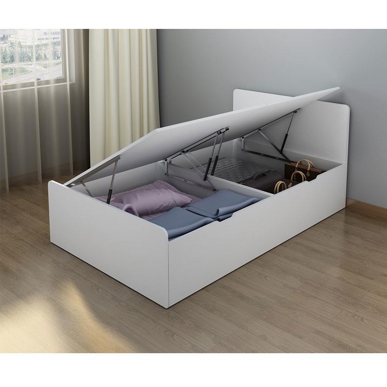 北京厂家直销 小户型侧翻高箱储物床1米单人床箱式气压杆收纳床