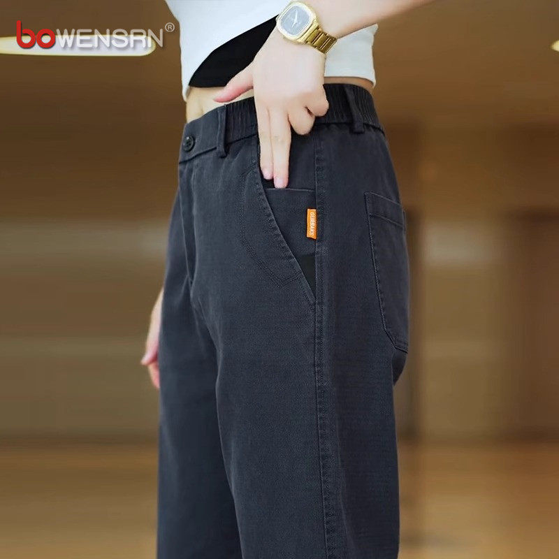 天丝莱赛尔休闲裤男士2026新款春装男裤宽松直筒裤子男款夏季薄款