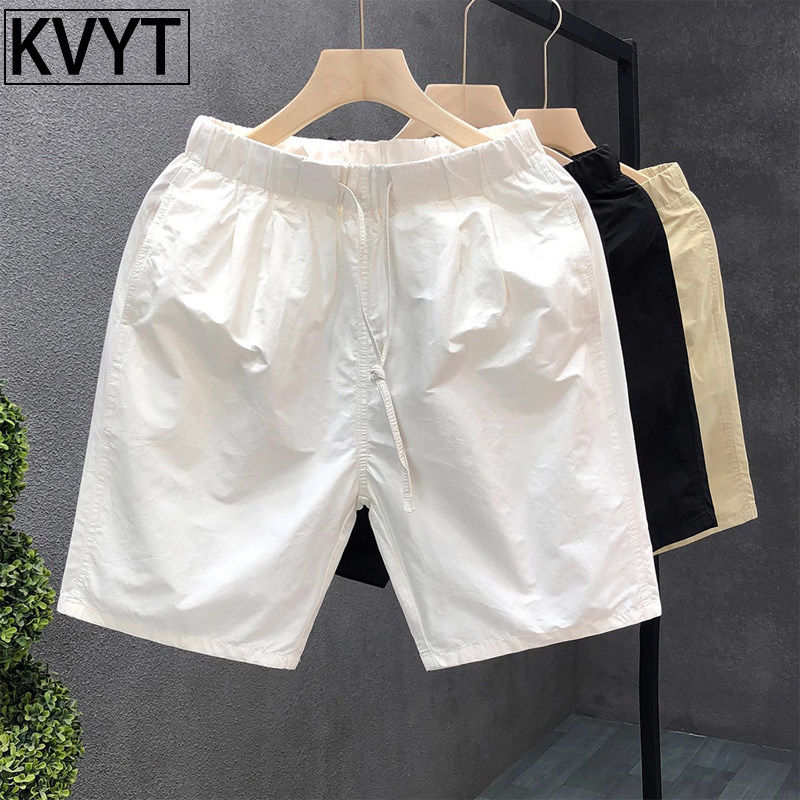 高端男士白色短裤2026新款夏季潮牌休闲五分裤男款外穿5分沙滩裤