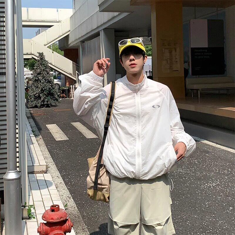 韩国Uamtor男防晒衣夏季美式休闲运动防紫外线长袖情侣宽松薄外套