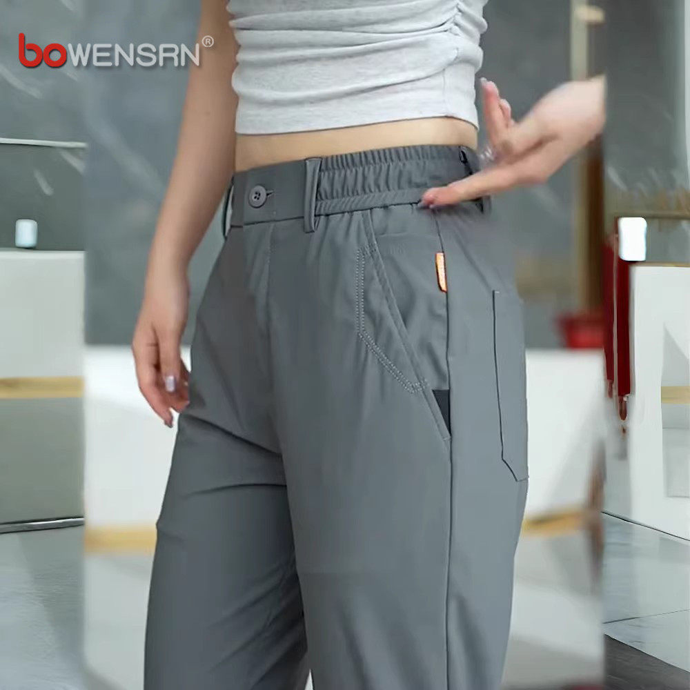 高端牛奶丝休闲裤男士2026新款夏季薄款男裤宽松直筒冰丝裤子男款