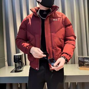 高端本命年红色男士棉服外套2025年新款冬季立领加厚棉袄男款冬装