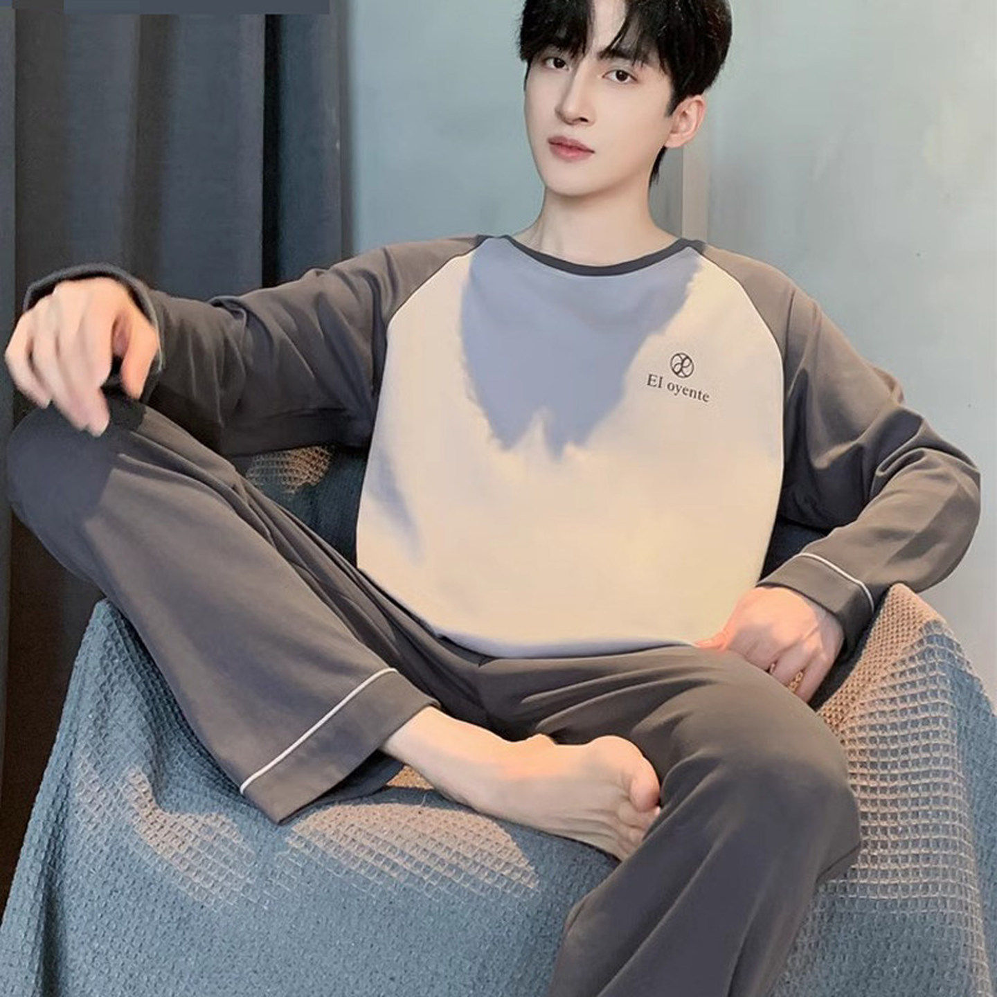 可外穿男士睡衣男款春秋季长袖大码纯棉2025新款秋冬款男生家居服