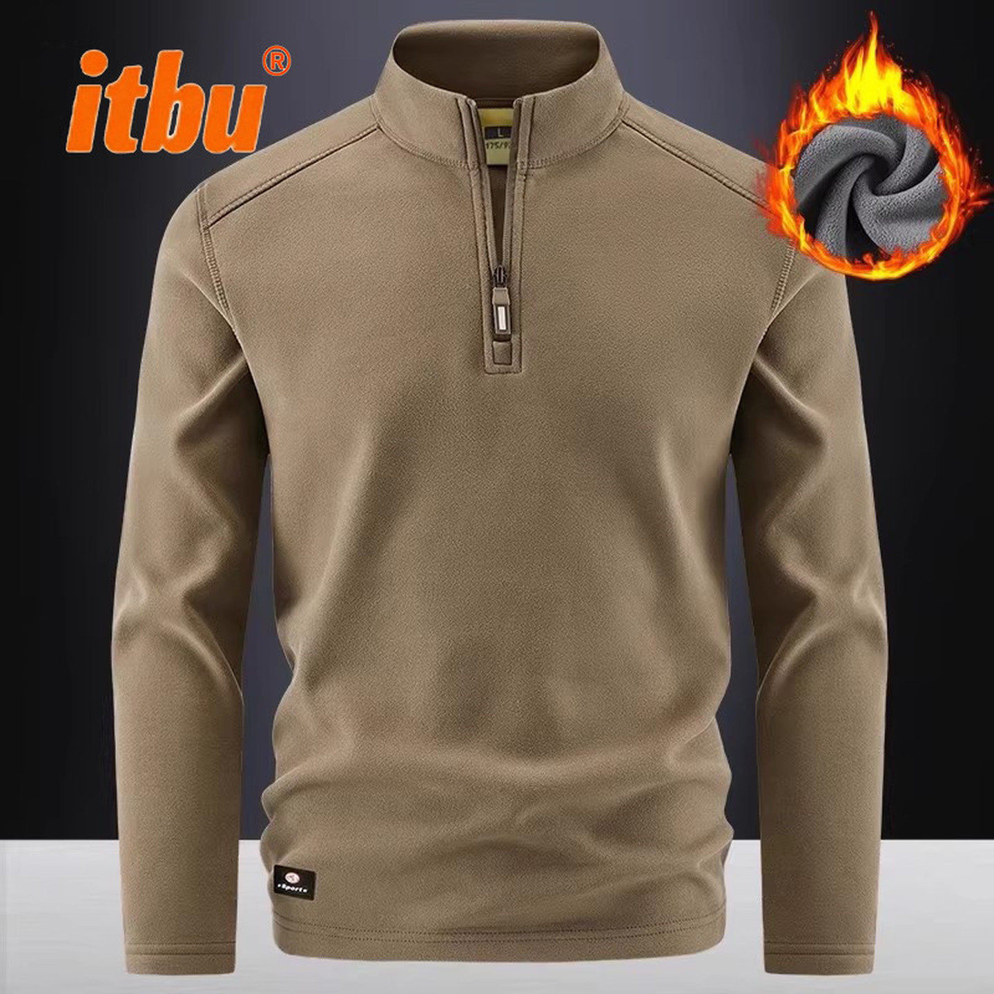 双面德绒半拉链男卫衣男士冬季2025新款立领抓绒衣保暖打底衫男款