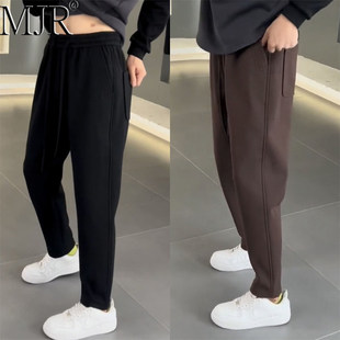 潮牌男士高端休闲裤秋冬季卫裤2025新款修身小脚运动裤男款哈伦裤