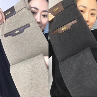 高端毛呢直筒休闲裤男士2025新款秋冬季男裤商务修身加厚西裤男款