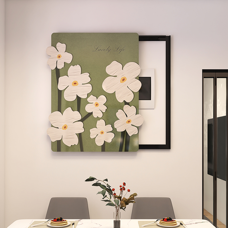 现货速发电表箱装饰画竖版弱箱遮挡花卉挂画电盒子电闸箱遮挡壁画图片