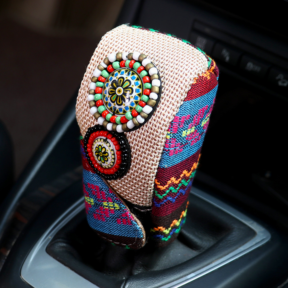 速发民族风新汽车排挡杆换档把手套内饰把档换手套排档保护套手动