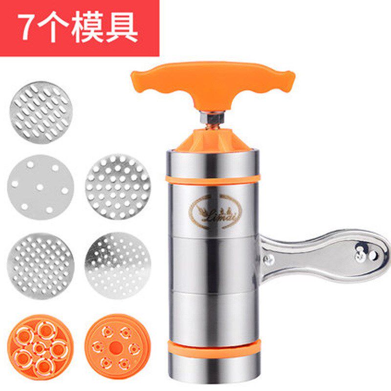 速发面两个/个五模具家用手动不锈钢压机莜面窝窝面条机手工做