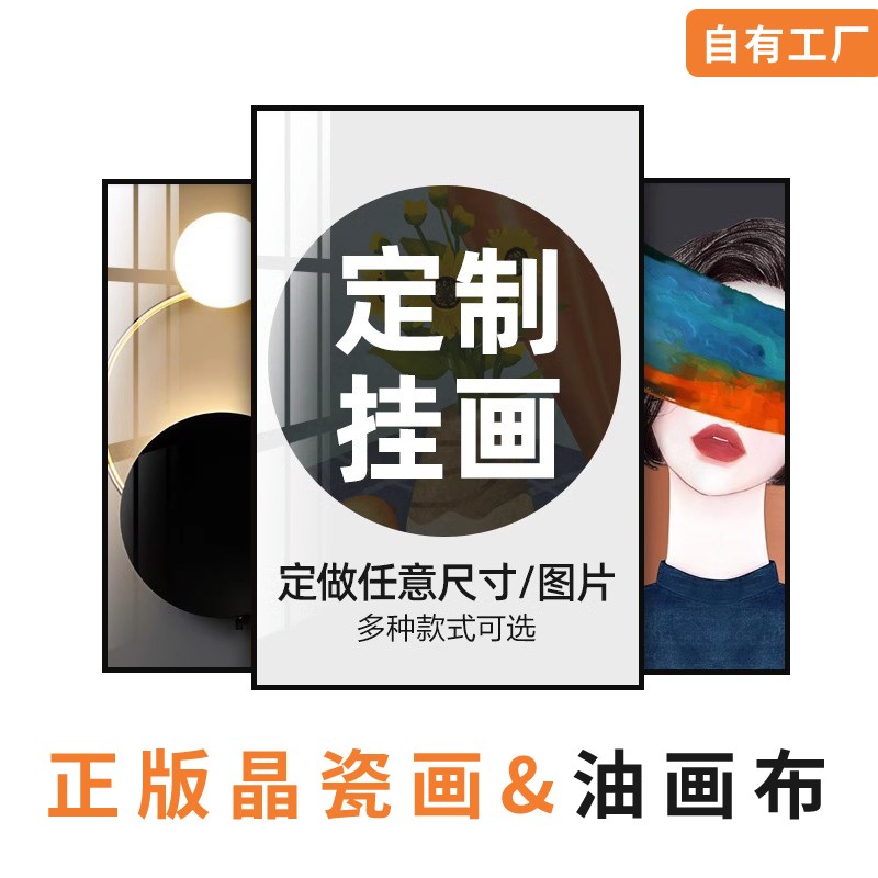 速发客厅沙发背景墙餐厅卧室儿童房茶室书房圆形挂画入户玄关装饰图片