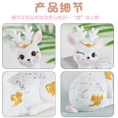 一路平安鹿汽车摆件车内饰品高档男士 车内中控台车载装 饰用品大全