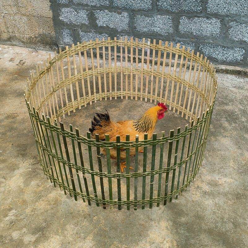 竹编鸡围竹栏kdc编移动笼竹子栅笼栏民间特色工手艺品鸡笼鸭笼鹅