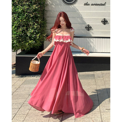 ROSEKIKI法式蕾丝显瘦连衣裙