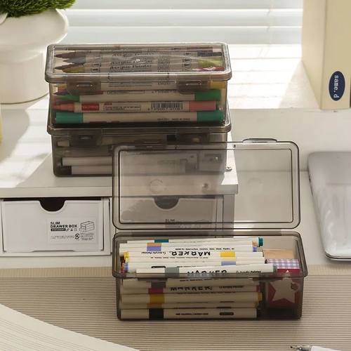 【透明文具盒】多功能大容量