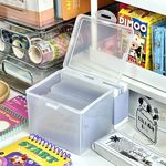 透明大容量翻盖收纳盒咕卡卡套小卡卡膜收纳整理盒子多功能防尘盒