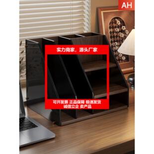 新款办公桌置物架文件收纳筐桌上档案架立式资料架压克力收纳柜书
