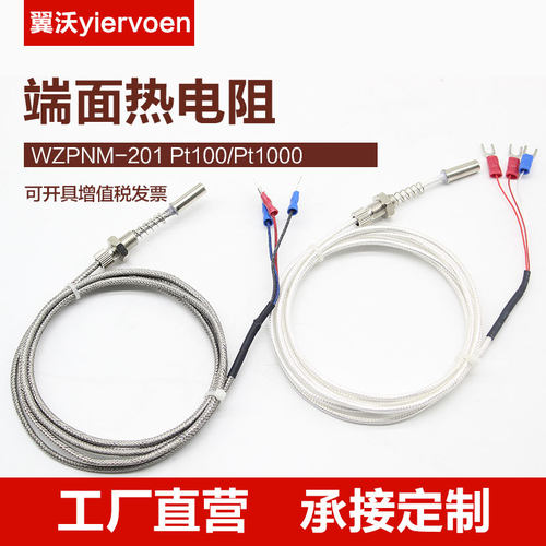 WZPM-201 端面热电阻Pt100端面电阻温度探头温度传感器 M8*0.75