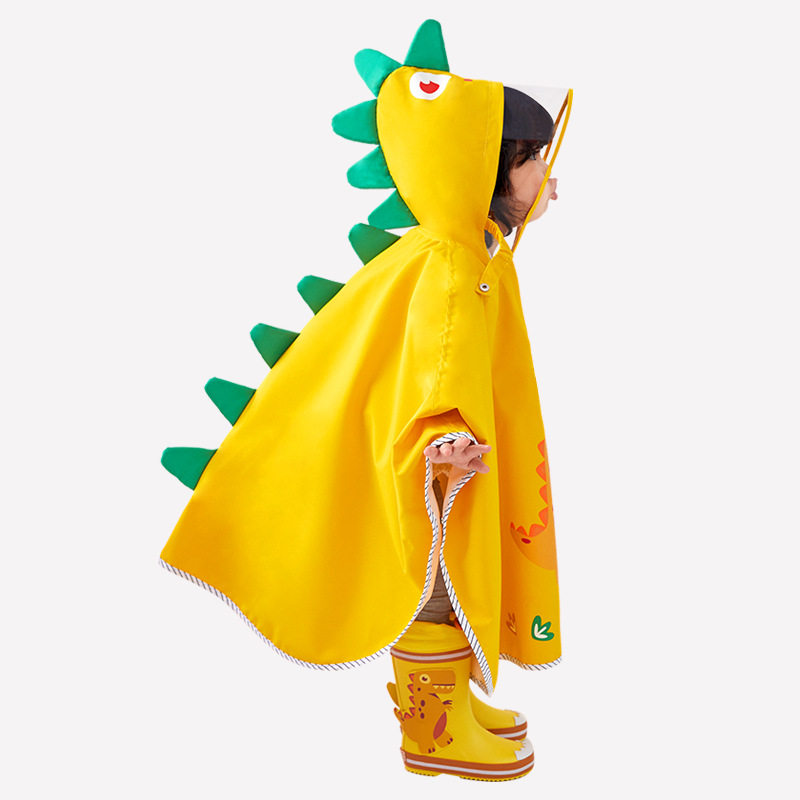 日本儿童雨衣男童女童恐龙斗篷小孩幼儿园宝宝雨披幼童小朋友雨具