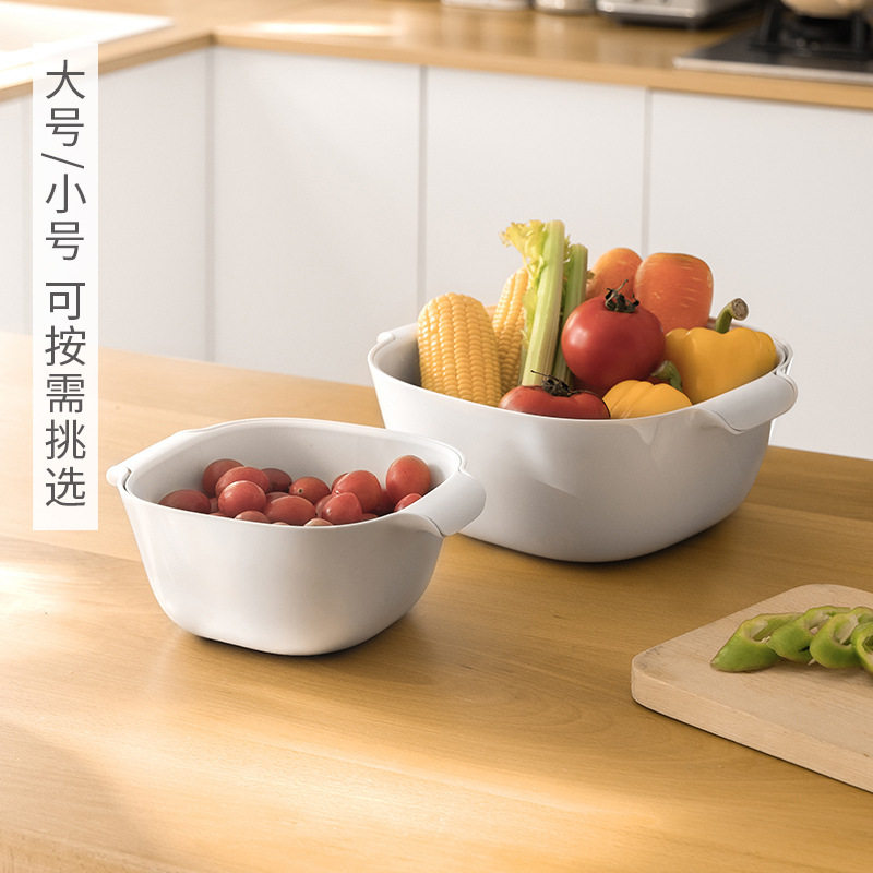 厨房水槽沥水挂篮塑料洗菜盆碗碟架家居多功能漏水蔬菜水果篮