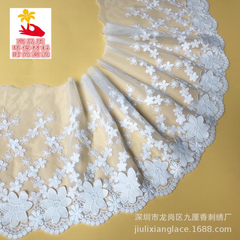 优质蕾丝边花边辅料手工diy材料网纱装饰衣服裙子下摆布料藏蓝宽